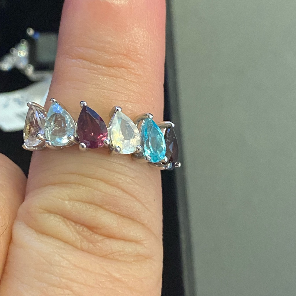 Multi Mix Stone Ring